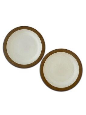 Heath Ceramics Rim Line White Bread Plates, Set of 2 Mint Condition